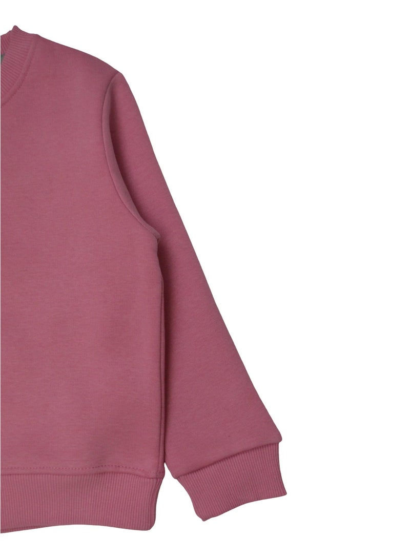 Horse Polo Sweatshirt Kids Plain,pink - Image 5