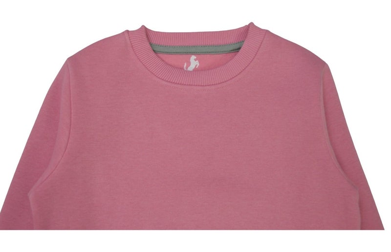 Horse Polo Sweatshirt Kids Plain,pink - Image 4