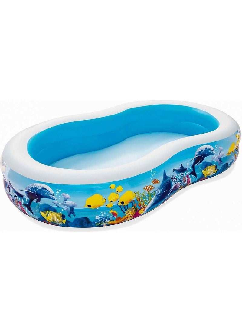 BYR Bestway Patterned Oval Inflatable Pool 54118  - Image 2