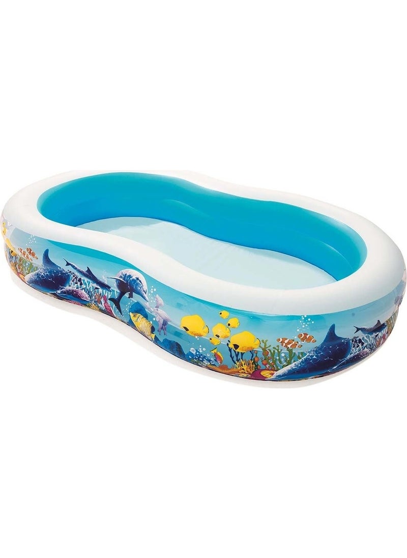 BYR Bestway Patterned Oval Inflatable Pool 54118  - Image 1