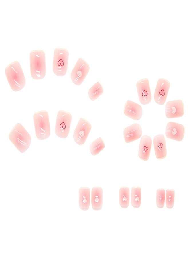 Vezocim Press on Nails Coffin Shape, Stick on Finger Nails with Designs, 24Pcs Full Cover Reusable False Nails Kits, Glue on Nails Short Square, Artificial Fingernails Acrylic Fake Nails for Women（R362） - Image 3