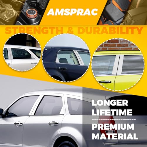 AMSPRAC Chrome Door Pillar Covers fit for Chrysler 300/300C 2005 2006 2007 2008 2009 2010, Exterior Molding Anti-Scratch Trim, 6PCS Window Outer Pillar Panel Set - Image 4