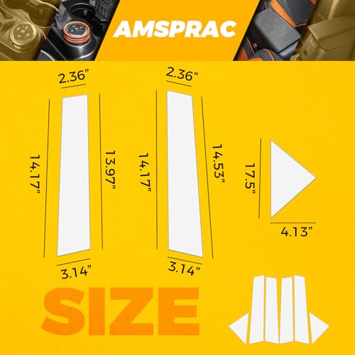 AMSPRAC Chrome Door Pillar Covers fit for Chrysler 300/300C 2005 2006 2007 2008 2009 2010, Exterior Molding Anti-Scratch Trim, 6PCS Window Outer Pillar Panel Set - Image 5