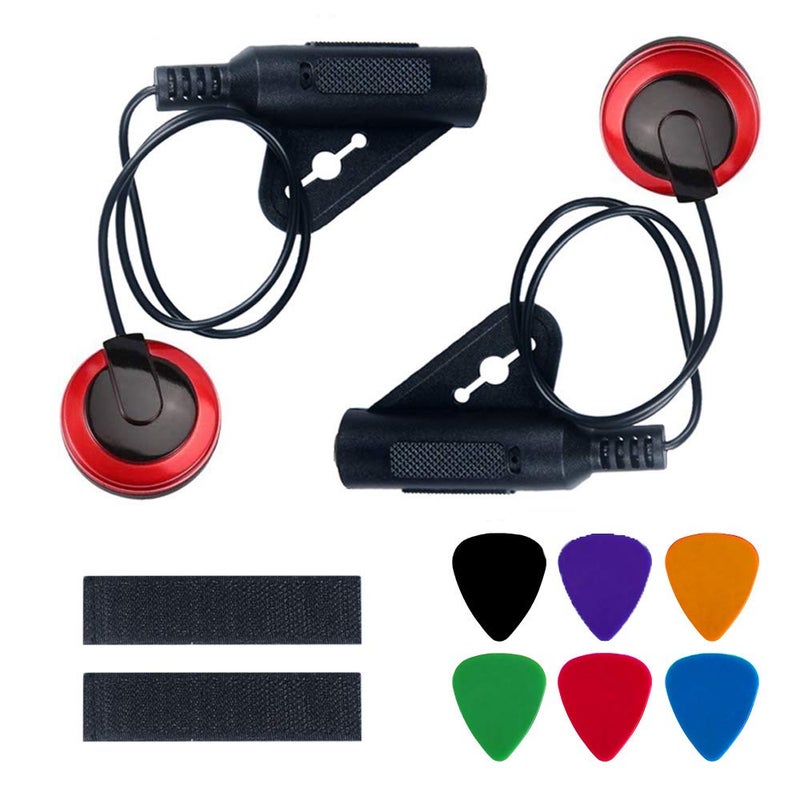 NERECNDENS 2 Pack - Contact Microphone Piezo Pickup Violin Microphone Pickup for Cello Banjo Ukulele Mandolin Guitar Microphone Pickup with 6PCS Guitar Picks - Image 1