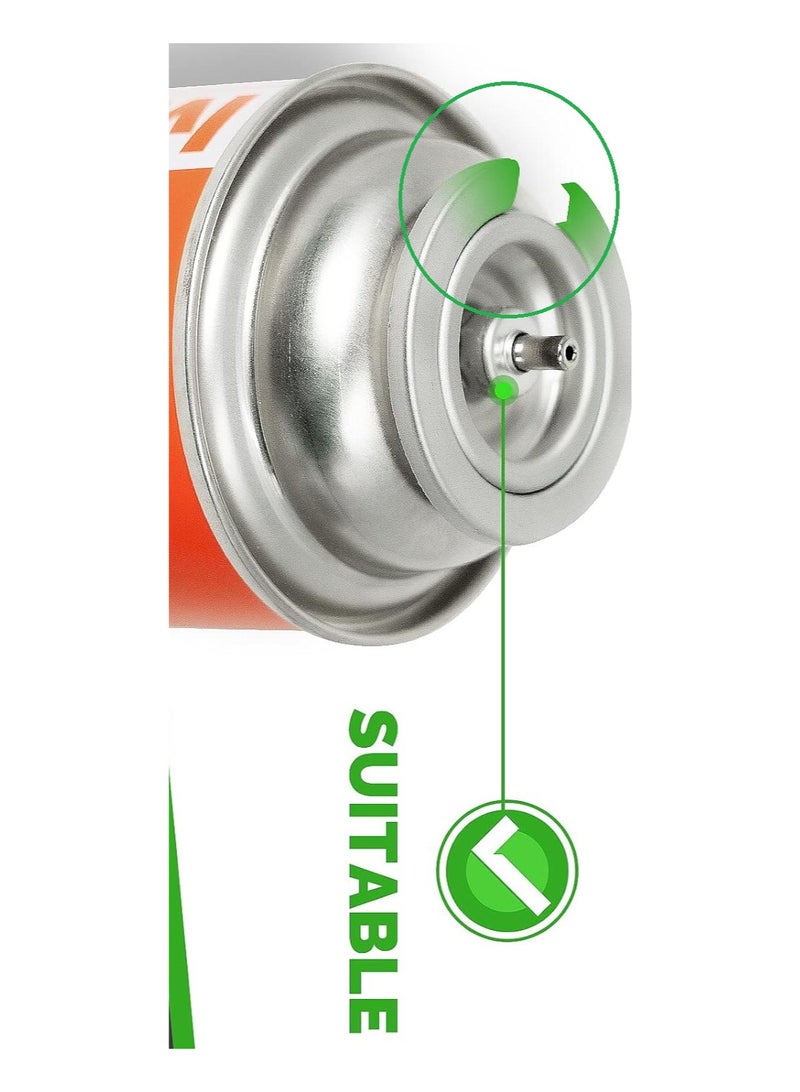 اسطوانة غاز البوتان علبة غاز بوتان لتشغيل الولاعات والبوتاجاز المحمول وادوات التخييم والسفاري  لتشغيل البشبوري المحمول 220 جرام عدد 4 اسطوانات غاز سفاري - Image 3