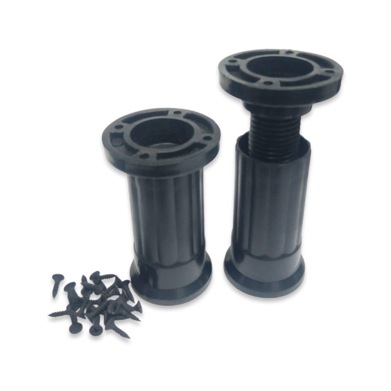 10cm Furniture Legs Adjustable PVC Waterproof Shatterproof Heavy Duty Furniture Legs for Kitchen Cabinet Sofa Bed Set of 4 (10cm to 15cm Length Premium Material) - Image 1
