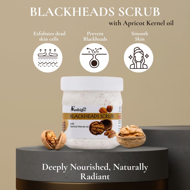 FEELHIGH Face and Body Strawberry Scrub Enriched with Strawberry Extract 500ml And Blackhead Scrub 500ml Men and Women Combo - Image 3