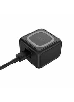 porodo Desktop Charger Station, 3 USB Ports, 15W Wireless Fast Charging, Black  - Image 3