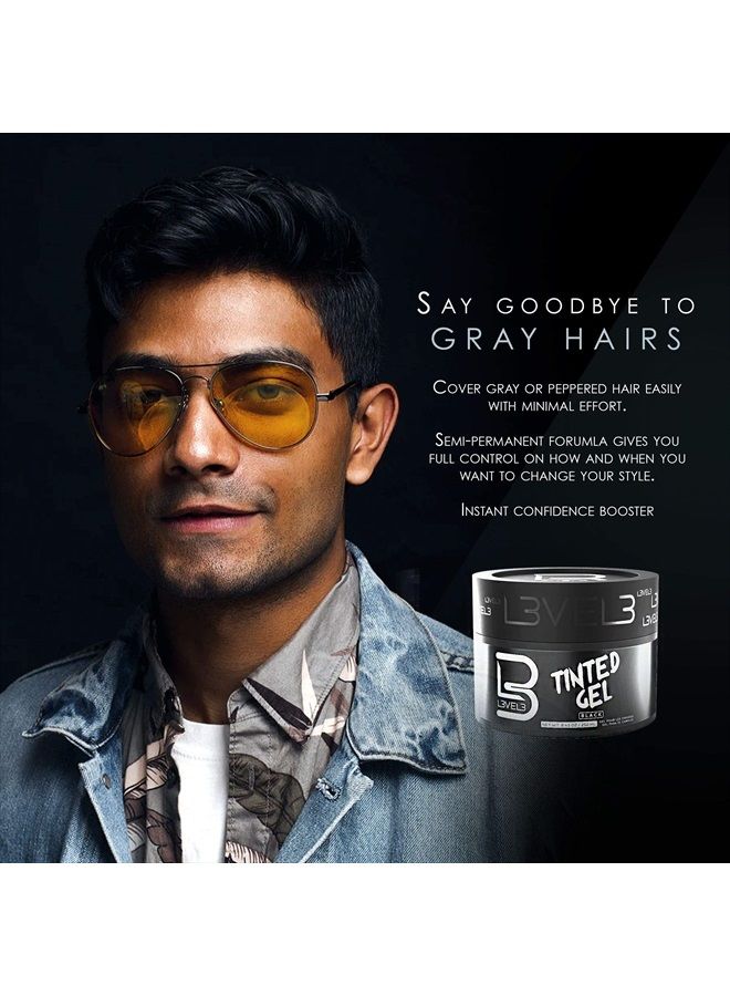 L3 جل أسود ملون من المستوى 3 - جل شعر أسود مؤقت للشعر L3 - لا يتقشر ويغسل بسهولة - تركيبة قوية من المستوى الثالث - Image 3