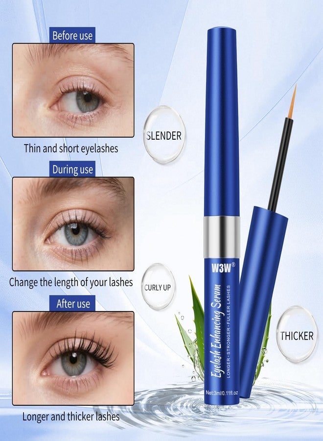 W3W Lash Serum - Eyelash Growth Serum with Advanced Formula to Boost Longer, Thicker Fuller Looking Lashes Nourishing Lash For Eyelash Growth Vegan & Cruelty-Free for Sensitive Eyes 3ML - Image 3