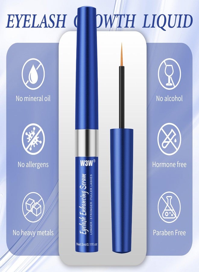 W3W Lash Serum - Eyelash Growth Serum with Advanced Formula to Boost Longer, Thicker Fuller Looking Lashes Nourishing Lash For Eyelash Growth Vegan & Cruelty-Free for Sensitive Eyes 3ML - Image 5