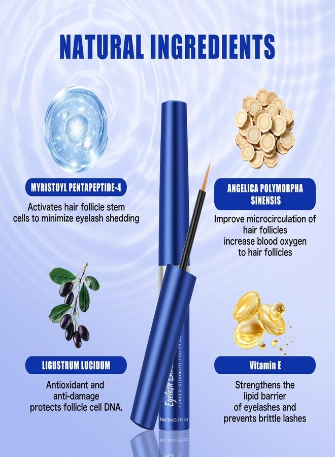 W3W Lash Serum - Eyelash Growth Serum with Advanced Formula to Boost Longer, Thicker Fuller Looking Lashes Nourishing Lash For Eyelash Growth Vegan & Cruelty-Free for Sensitive Eyes 3ML - Image 2