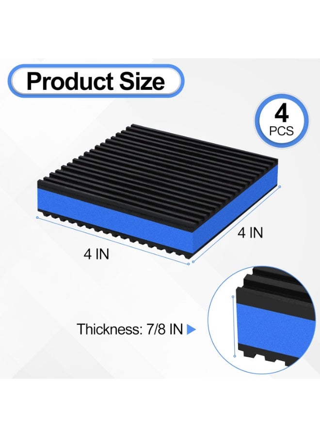 موثوقية التنبؤ عبوة من 4 وسادات مضادة للاهتزاز، سجادات مطاطية مضلعة عازلة للصوت مع مركز من مادة إي في إيه، وسادات عزل اهتزاز شديدة التحمل لضاغطات الهواء، ومكيفات الهواء، وأجهزة المشي، وأنظمة التدفئة والتهوية وتكييف الهواء، والغسالات والمجففات. - Image 2