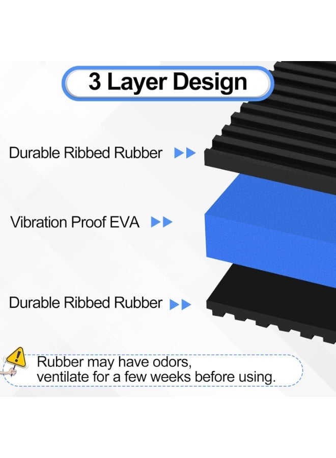 موثوقية التنبؤ عبوة من 4 وسادات مضادة للاهتزاز، سجادات مطاطية مضلعة عازلة للصوت مع مركز من مادة إي في إيه، وسادات عزل اهتزاز شديدة التحمل لضاغطات الهواء، ومكيفات الهواء، وأجهزة المشي، وأنظمة التدفئة والتهوية وتكييف الهواء، والغسالات والمجففات. - Image 3