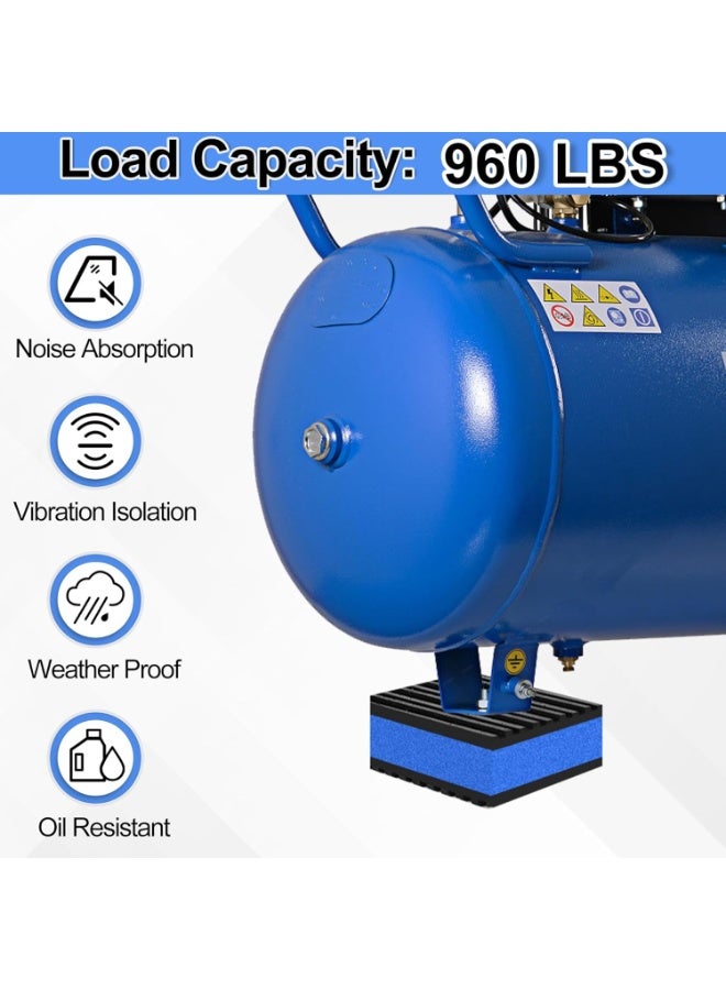 موثوقية التنبؤ عبوة من 4 وسادات مضادة للاهتزاز، سجادات مطاطية مضلعة عازلة للصوت مع مركز من مادة إي في إيه، وسادات عزل اهتزاز شديدة التحمل لضاغطات الهواء، ومكيفات الهواء، وأجهزة المشي، وأنظمة التدفئة والتهوية وتكييف الهواء، والغسالات والمجففات. - Image 5