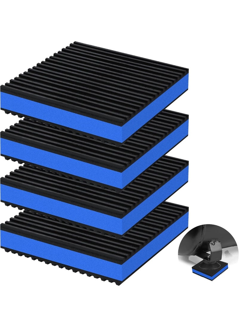 موثوقية التنبؤ عبوة من 4 وسادات مضادة للاهتزاز، سجادات مطاطية مضلعة عازلة للصوت مع مركز من مادة إي في إيه، وسادات عزل اهتزاز شديدة التحمل لضاغطات الهواء، ومكيفات الهواء، وأجهزة المشي، وأنظمة التدفئة والتهوية وتكييف الهواء، والغسالات والمجففات. - Image 1