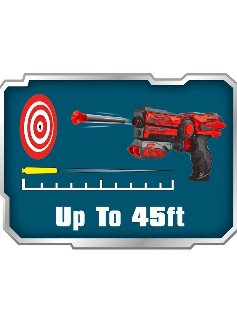 Power Joy بلاستر باور جوي شوتيرز X -2 مع 6 رصاصات فوم، قطعة متنوعة (قد يختلف اللون) | ألعاب أكشن | لعبة تفاعلية | بلاستر ألعاب | مسدس ألعاب يمكنه إطلاق النار لأكثر من 45 قدم! | هدية للأطفال والبالغين - Image 3