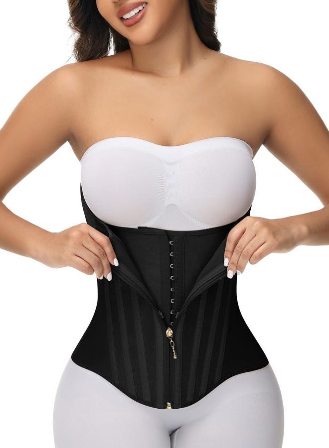 SHAPSHE Waist Trainer for Women Tummy Control Waist Cincher Corset Sport Workout Body Shaper Postpartum Belly Band Gym, Black（up a Size is More Comfortable）, XXL - Image 1