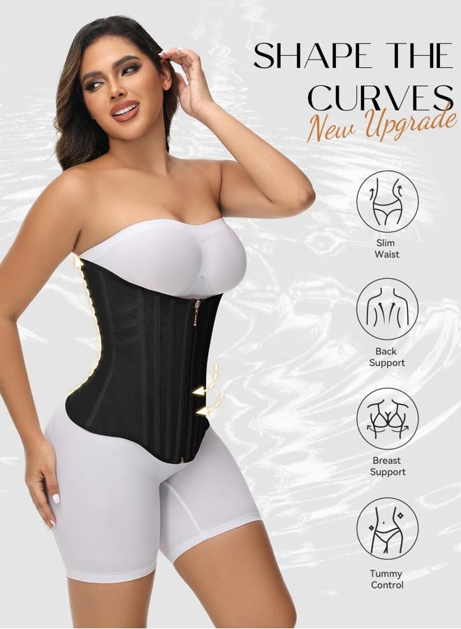 SHAPSHE Waist Trainer for Women Tummy Control Waist Cincher Corset Sport Workout Body Shaper Postpartum Belly Band Gym, Black（up a Size is More Comfortable）, XXL - Image 5