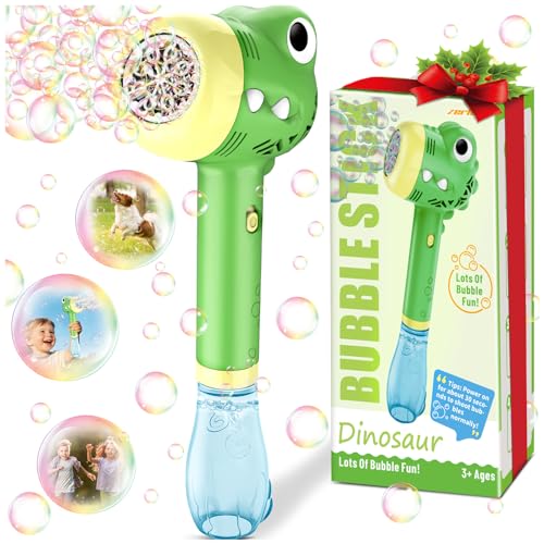 Zerhunt Dinosaur Bubble Toys Wand for Kids Outdoor Toys for Toddler Boys Girls Garden Yard Party Bubble Fun Automatic Bubble Maker Gift Idea - Image 1