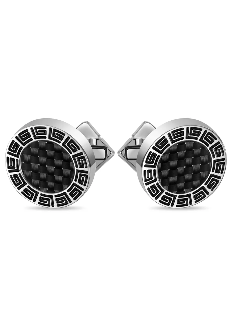 Guy Laroche Alain Stainless Steel Silver Cufflinks For Men