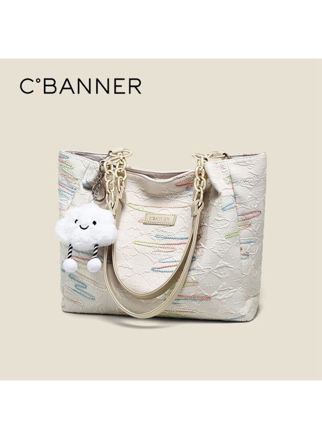 C.banner Handbag, Women's Shoulder Tote Bag, Light Luxury Large Capacity Underarm Bag, Birthday And New Year Gift For Girlfriend - Image 2