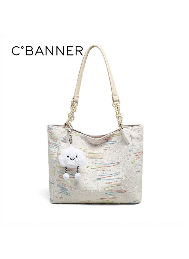 C.banner Handbag, Women's Shoulder Tote Bag, Light Luxury Large Capacity Underarm Bag, Birthday And New Year Gift For Girlfriend - Image 4