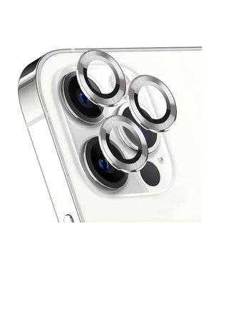 Camera lens protector for iPhone 15 Pro Max and iPhone 15, made of tempered glass with an individual metal ring, anti-scratch and strong adhesion, transparent HD, suitable for cases, silver - pzsku/ZE0309FF7896187319ED8Z/45/_/1729086512/c27e8289-be37-4458-a7d1-23e88be6e35f