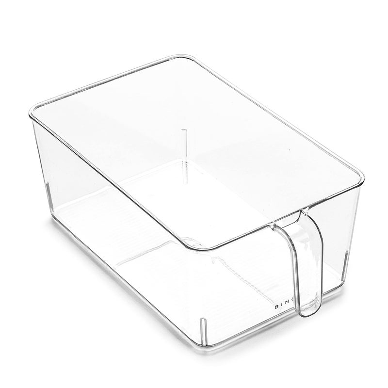 BINO | Clear Storage Organizer | THE HOLDER COLLECTION | Clear Containers for Organizing with Built-in Handles | Pantry Organization and Storage | Fridge Organizer | Smart Storage Bin Cabinet | Large - Image 1