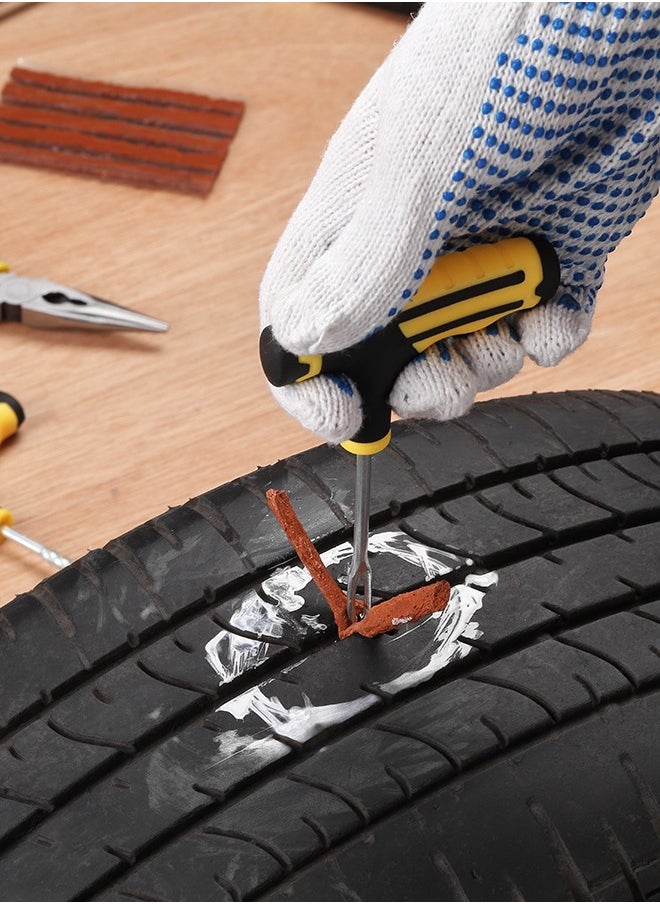 LAWAZIM - Tire Repair Set-7 Piece- Compact Portable and Efficient Puncture Fix Kit Automotive Tool Kit with Protective Gloves -for Car, Truck, Motorcycle, Bicycle Tire Maintenance and Roadside Emergency - Image 1