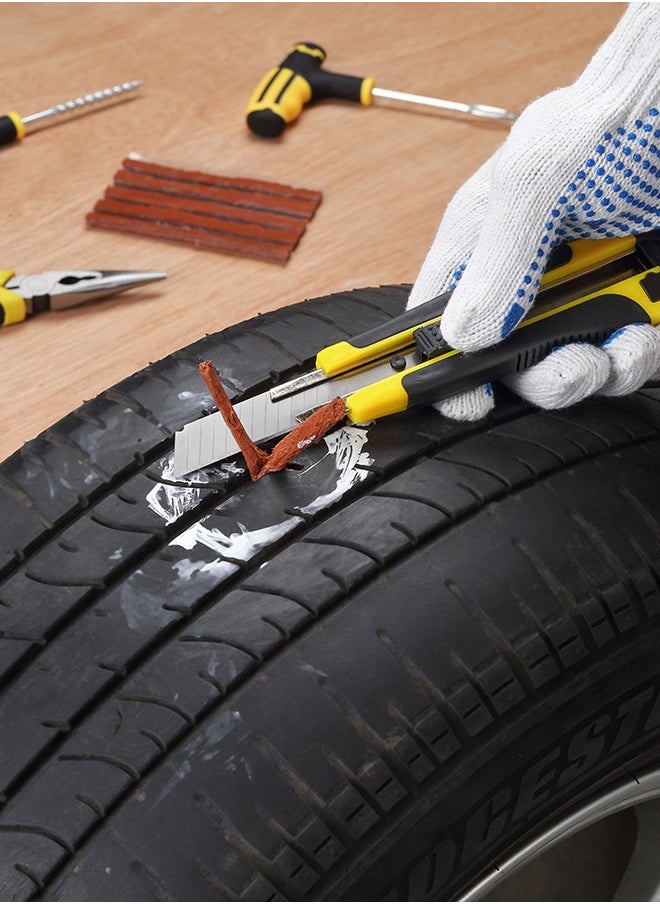 LAWAZIM - Tire Repair Set-7 Piece- Compact Portable and Efficient Puncture Fix Kit Automotive Tool Kit with Protective Gloves -for Car, Truck, Motorcycle, Bicycle Tire Maintenance and Roadside Emergency - Image 1