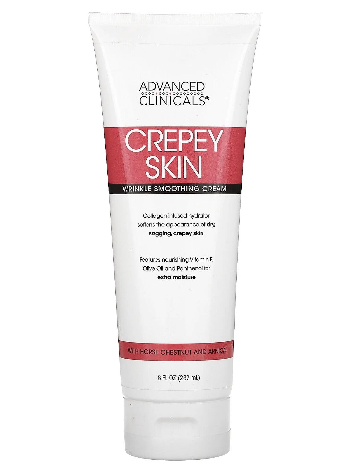 ادفانسد كلينيكالز Crepey Skin Care Treatment Body Lotion Crepe Skin Wrinkle Eraser Moisturizer Collagen Cream Vitamin E Cream Arnica Bruise Cream W Horse Chestnut Fragrance Free 237 مل