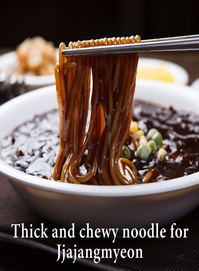 Wang Thick and Chewy Wheat Noodle for Jjajang Black Bean Sauce Noodle, Korean Noodle, Jjajang Myeon Noodle, 48 Oz - Image 3