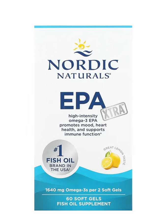 NORDIC NATURALS EPA Xtra Great Lemon 60 Soft Gels 