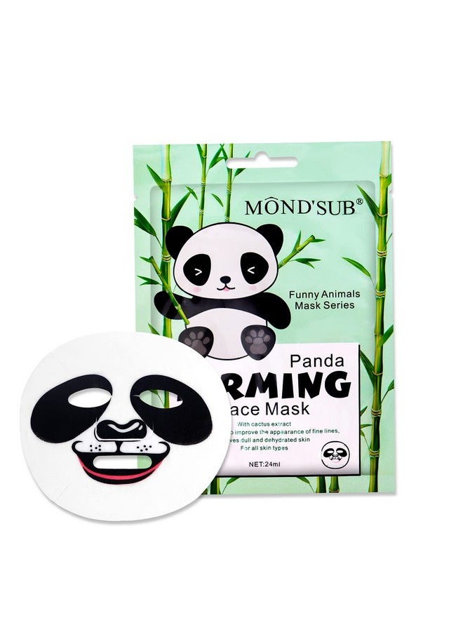 Mond'sub MOND'SUB Animal Spa Beauty Mask, Character Masks Sheet-(Pack of 5) Panda Firming Nourishing Moisturizing Effects For All Skin Types- Birthday Party Gift for her, Girls Night, Spa Night, Beauty Gift  - Image 4