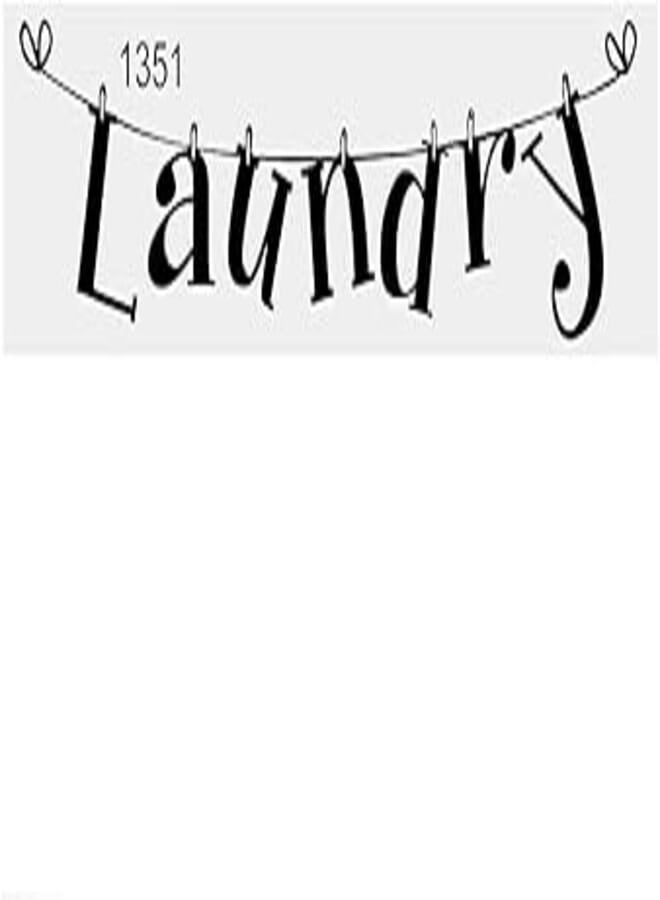 OR 1Pc Black PVC Wall Sticker Laundry Quote Vinyl Art Decal Home Room Decoration Removable