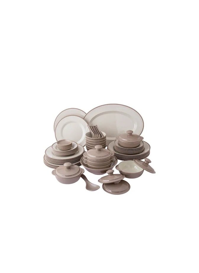 Cc - 40 Pieces Melamine Dinner Set  - Modern Design Suitable For Daily Use  - A safe And Healthy Product That is Free of BPA  - Made of High Quality Melamine  - Safe For Use in The Dishwasher  - Safe to Use in The Microwave - Image 1
