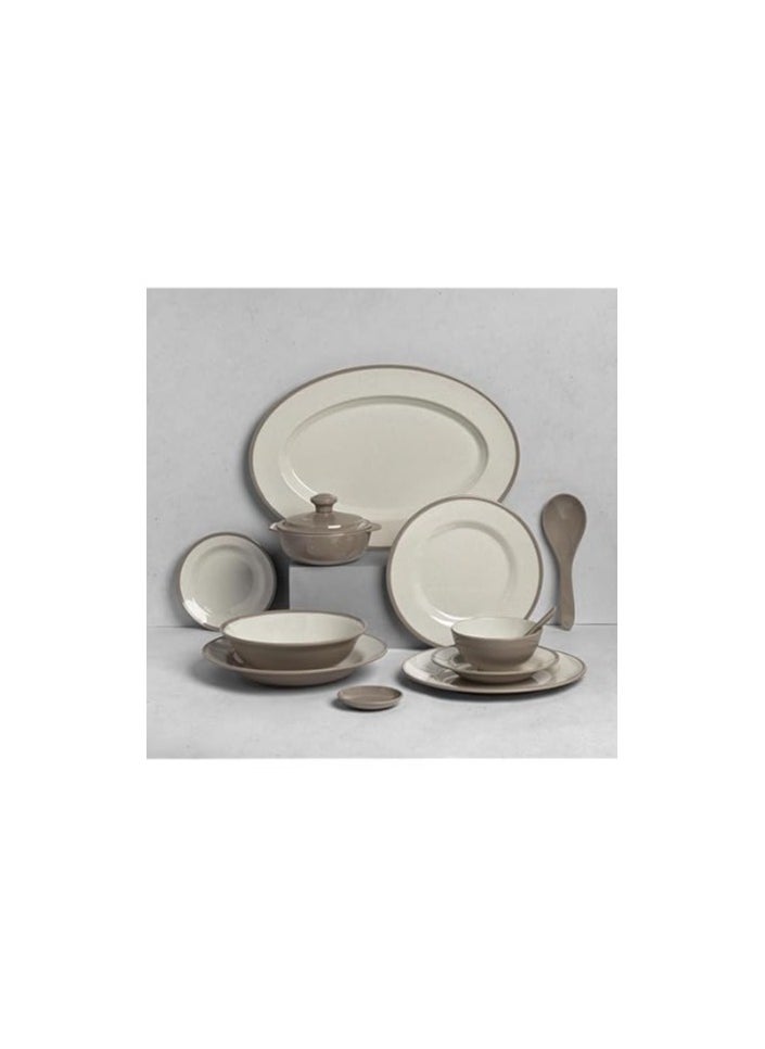 Cc - 40 Pieces Melamine Dinner Set  - Modern Design Suitable For Daily Use  - A safe And Healthy Product That is Free of BPA  - Made of High Quality Melamine  - Safe For Use in The Dishwasher  - Safe to Use in The Microwave - Image 1