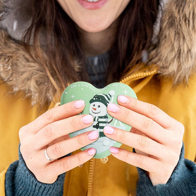 woobles Christmas Hand Warmer Rechargeable, Electric Hand Warmer 3000mAh Pocket Hand Heater Reusable, Fast Heating Electric Portable Hand Heater Constant Temperature 52° for Women Man Child (Green) - Image 3