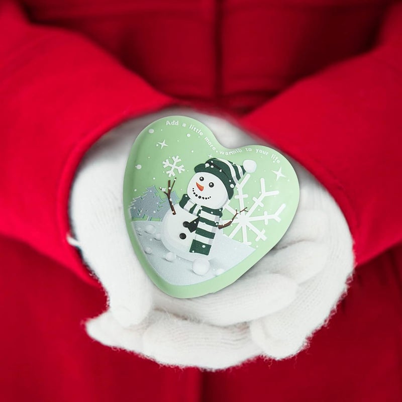 woobles Christmas Hand Warmer Rechargeable, Electric Hand Warmer 3000mAh Pocket Hand Heater Reusable, Fast Heating Electric Portable Hand Heater Constant Temperature 52° for Women Man Child (Green) - Image 2