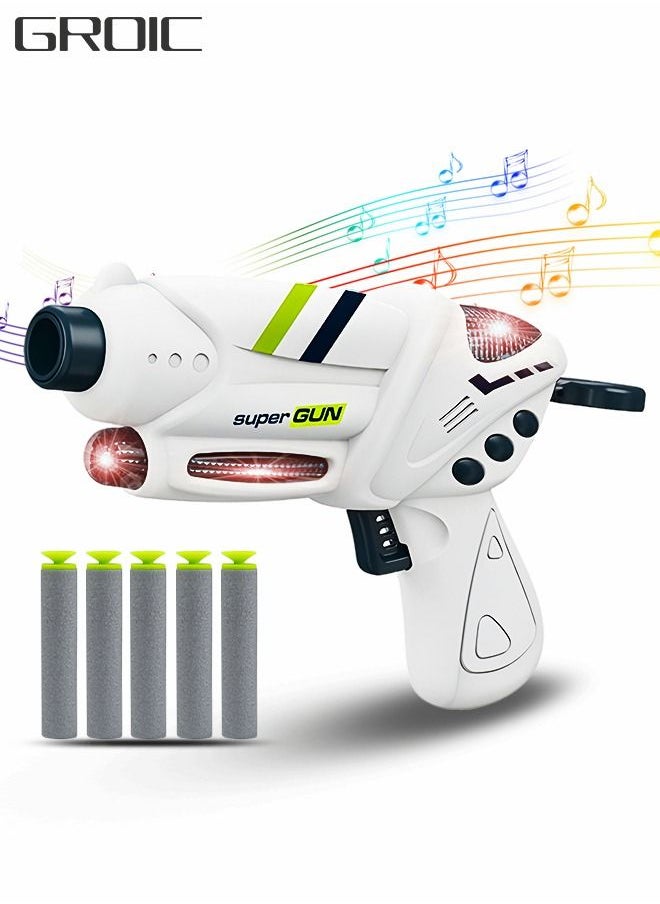 GROIC - Toy Gun Soft Bullet Gun Space-themed Soft Ball Blaster Pistol Toy Light Music Gun Toys EVA Bullets Shooting Games Educational Toy Model Kids Gifts - Image 1