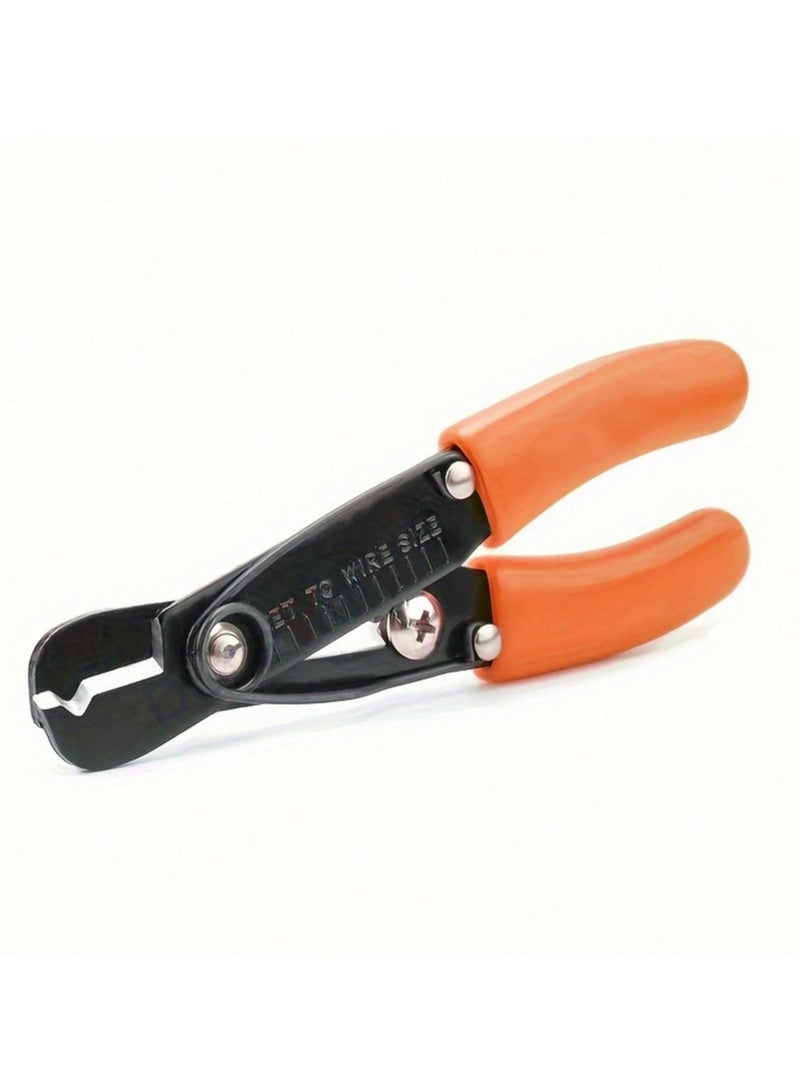 Master Tools Professional Wire Stripper Pliers with Spring-Loaded Design, Orange and Black Handle - Image 2