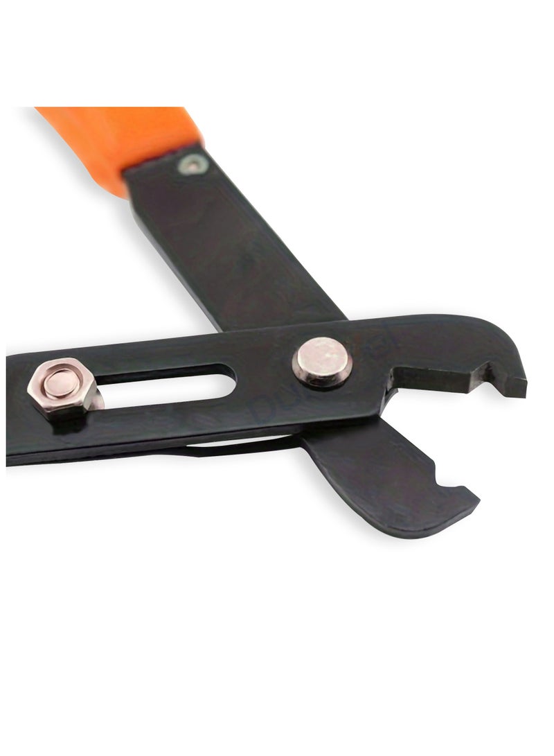 Master Tools Professional Wire Stripper Pliers with Spring-Loaded Design, Orange and Black Handle - Image 4