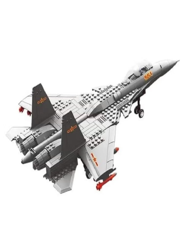 Air Force F-15 Airplane Building Blocks Toy (272 Pieces), 3D Army Airplane Model