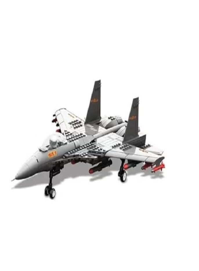 Air Force F-15 Airplane Building Blocks Toy (272 Pieces), 3D Army Airplane Model