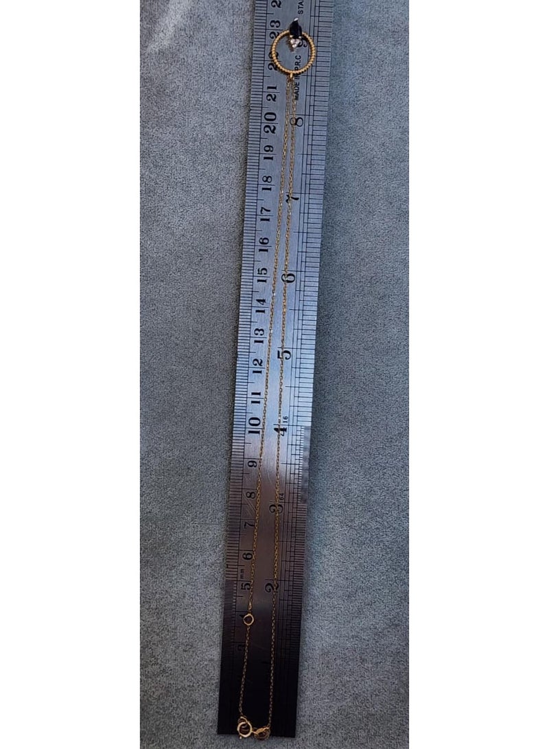 روبي آرت الذهب قلادة روبي آرت من الذهب الخالص عيار 18 قيراطًا للنساء - 2.21 جرام - Image 4