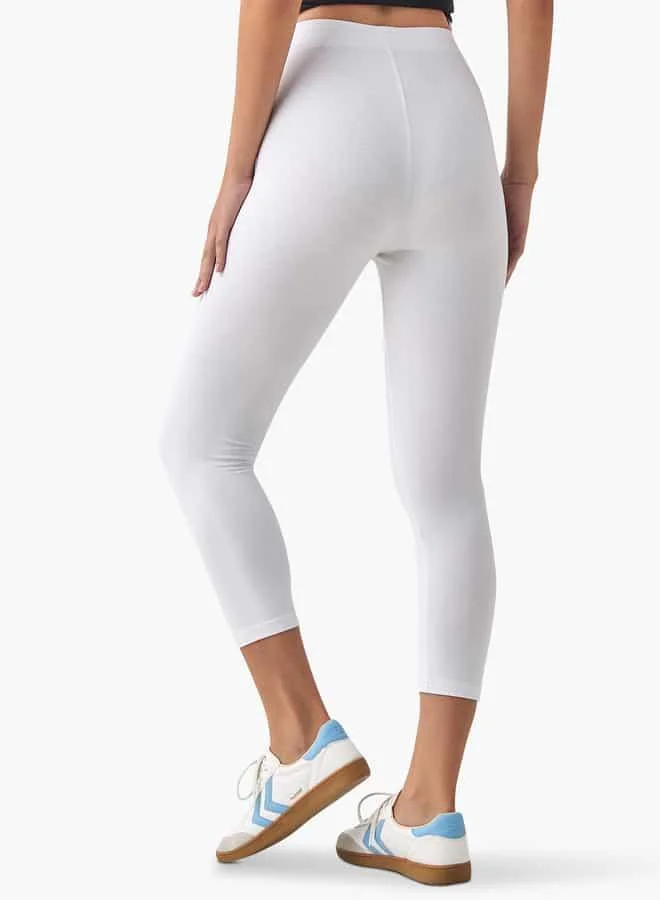 Splash FAV Set of 2 - Regular Fit 3/4 Length Leggings with Elasticated Waistband
