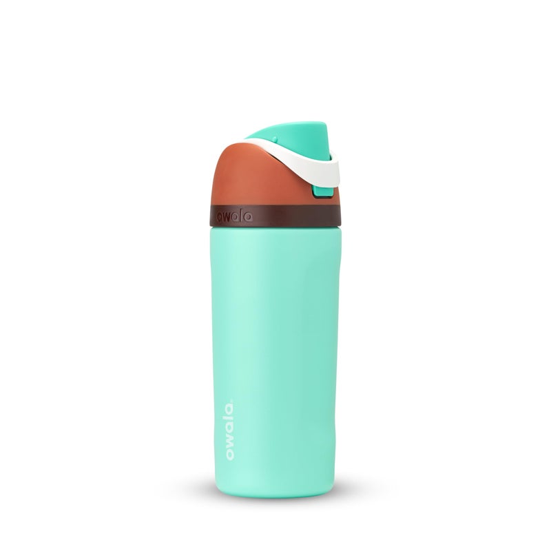 Owala Owala Kids FreeSip Insulated Stainless Steel Water Bottle with Straw for Sports  Travel  and School BPA-Free Sports Water Bottle  16 oz  Mint Chocolate  - Image 1