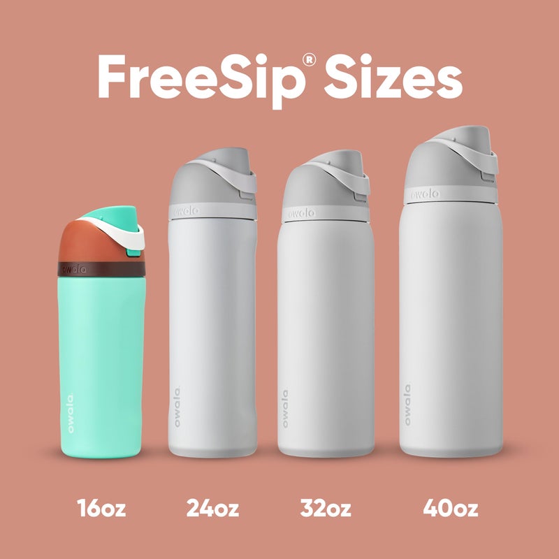 Owala Owala Kids FreeSip Insulated Stainless Steel Water Bottle with Straw for Sports  Travel  and School BPA-Free Sports Water Bottle  16 oz  Mint Chocolate  - Image 5
