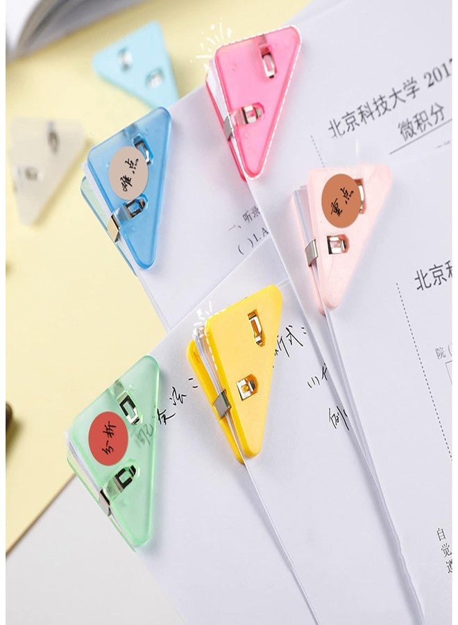 TARTAMYA Corner Paper Clips, Triangle Book Page Protectors, Document Bookmark Clips for Students (5) - Image 3